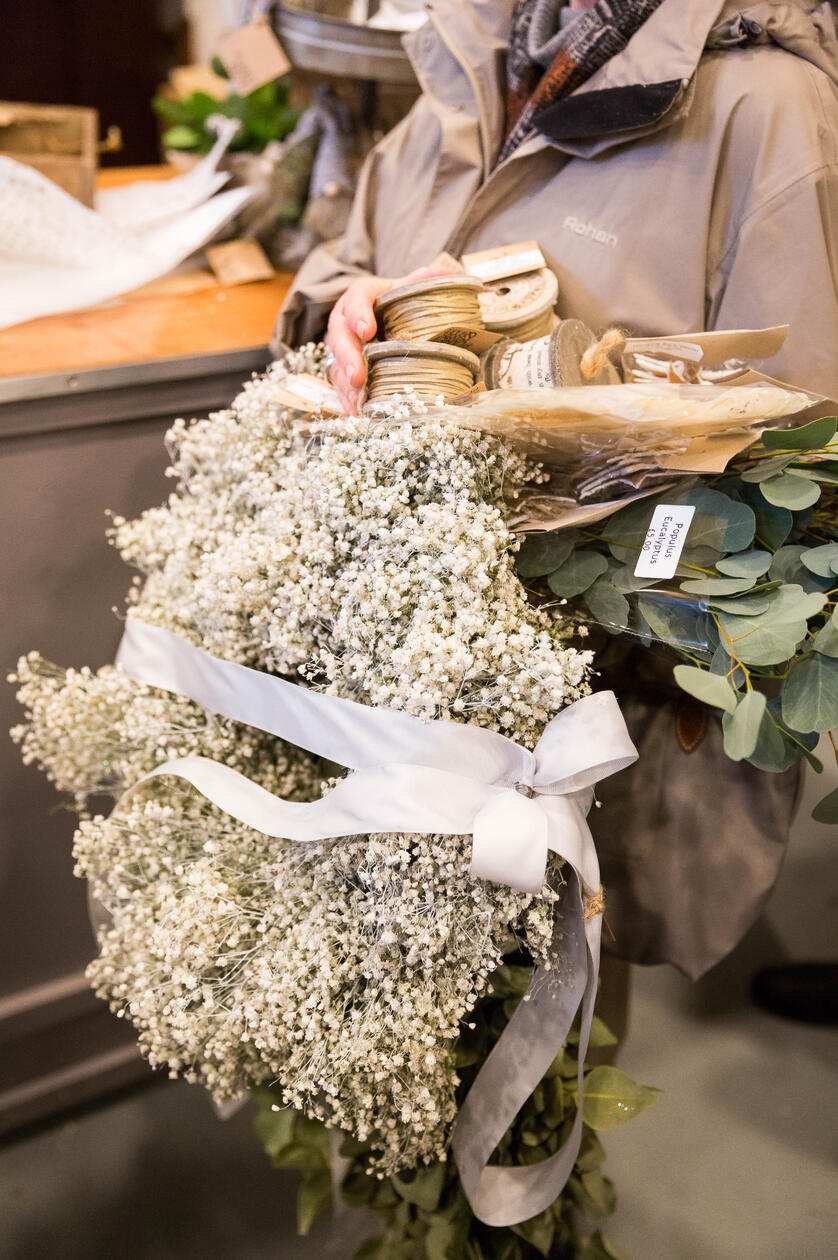 Dried Gypsophila Wreath Dried Gypsophila Wreath